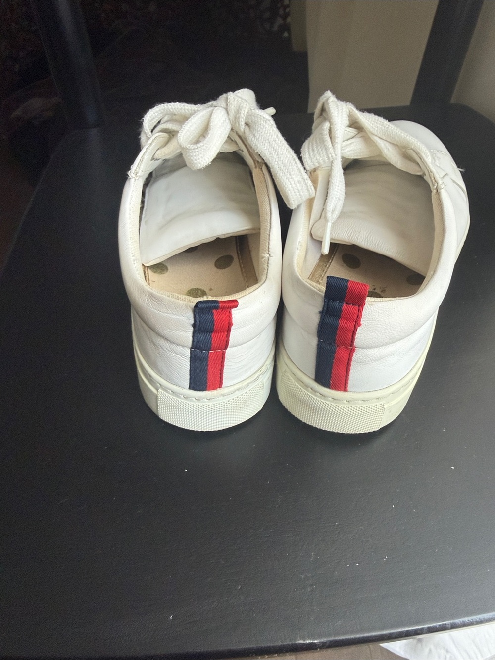 White Boden Low-Top Leather Sneakers - Picture 2 of 7